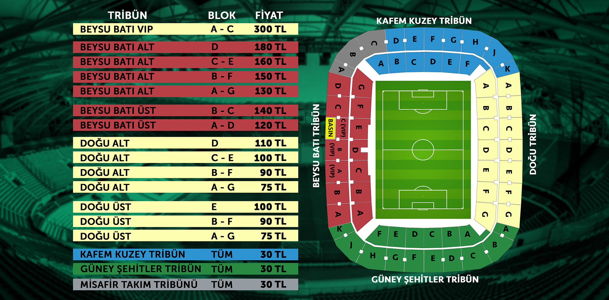 M. Başakşehir Maçı Biletleri Satışa Çıkıyor