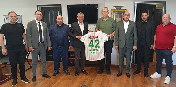 Konya Ticaret Borsası Yönetim Kurulu Başkanı Sayın Hüseyin Çevik'i ziyaret ettik